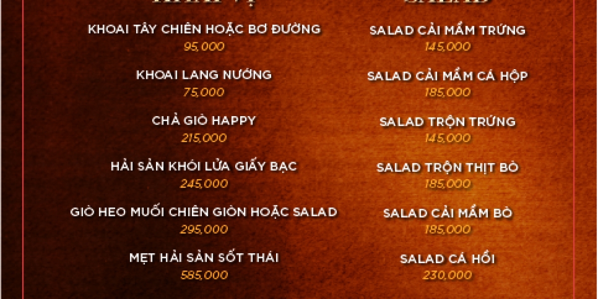 MENU TIỆC VIP