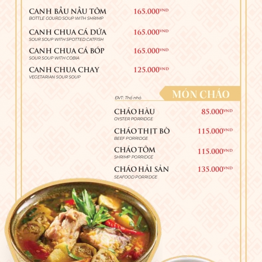 MENU TIỆC VIP