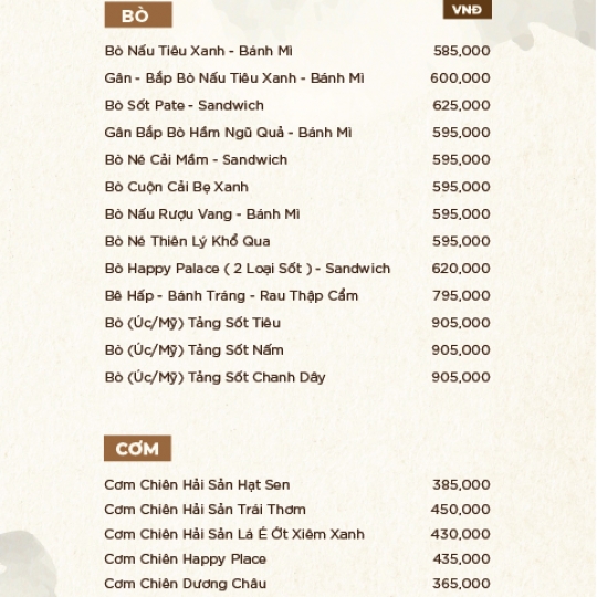 MENU TỰ CHỌN TIỆC CƯỚI